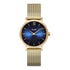Cluse Minuit Mesh Gold Deep Blue