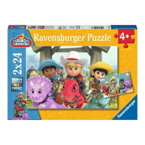 dino ranch freundschaft puzzle 2 x 24 teile