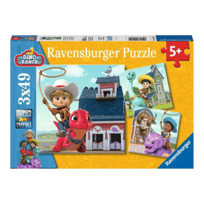 dino ranch jon min miguel puzzle 3 x 49 teile