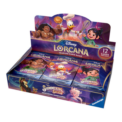 disney lorcana set 5 shimmering skies booster display 24 packs en trading cards