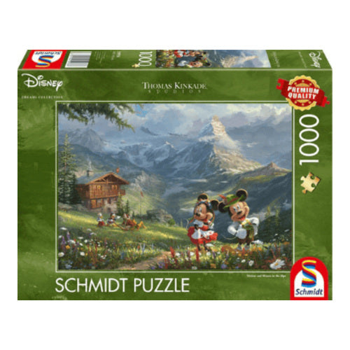 disney mickey minnie in den alpen 1000 teile puzzle thomas kinkade