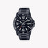 Casio Herren Analog Quarzuhr mit Resin Gehäuse und Resinarmband, schwarzes Zifferblatt mit Datumsanzeige