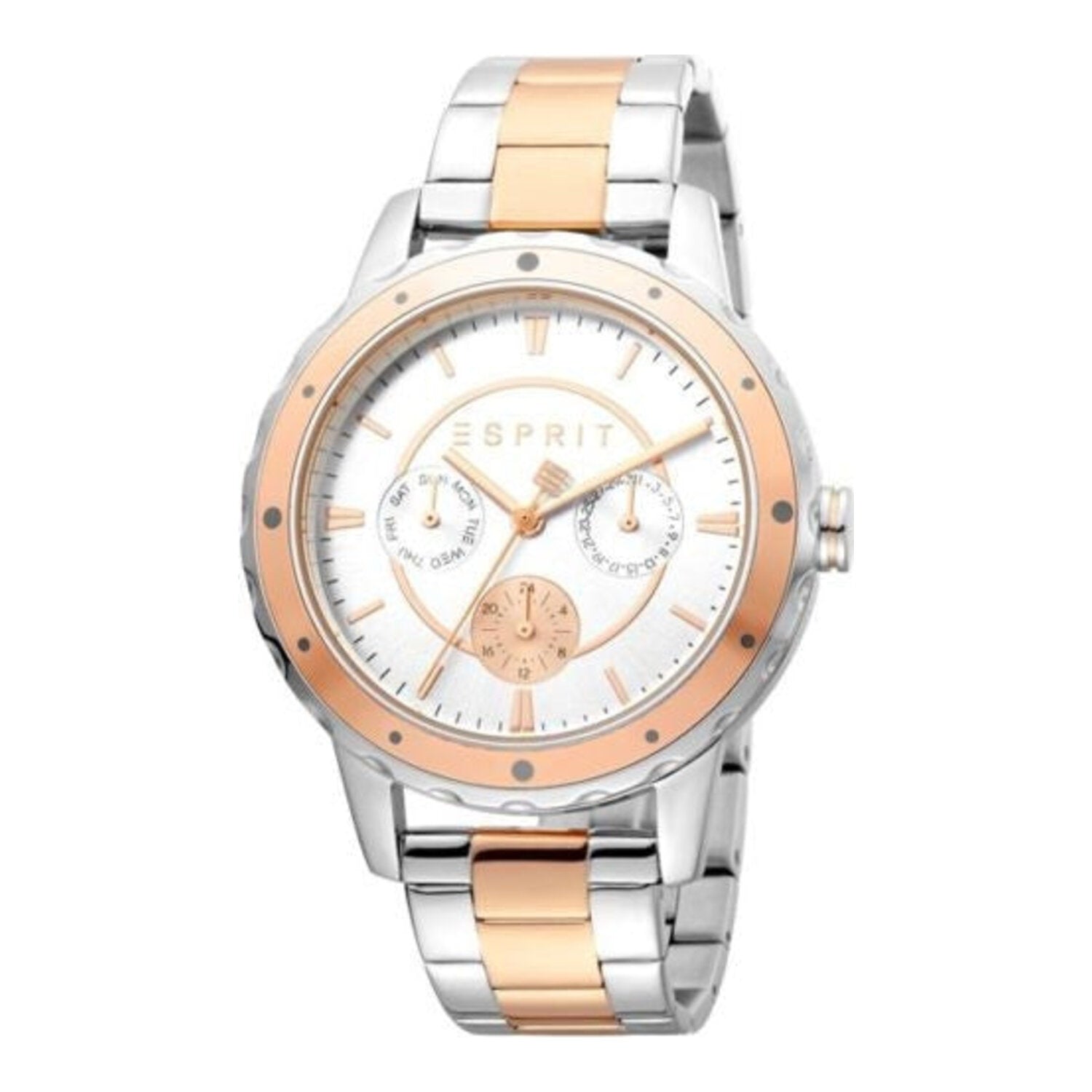 Montre multifonctionnelle Esprit pour femme, or rose