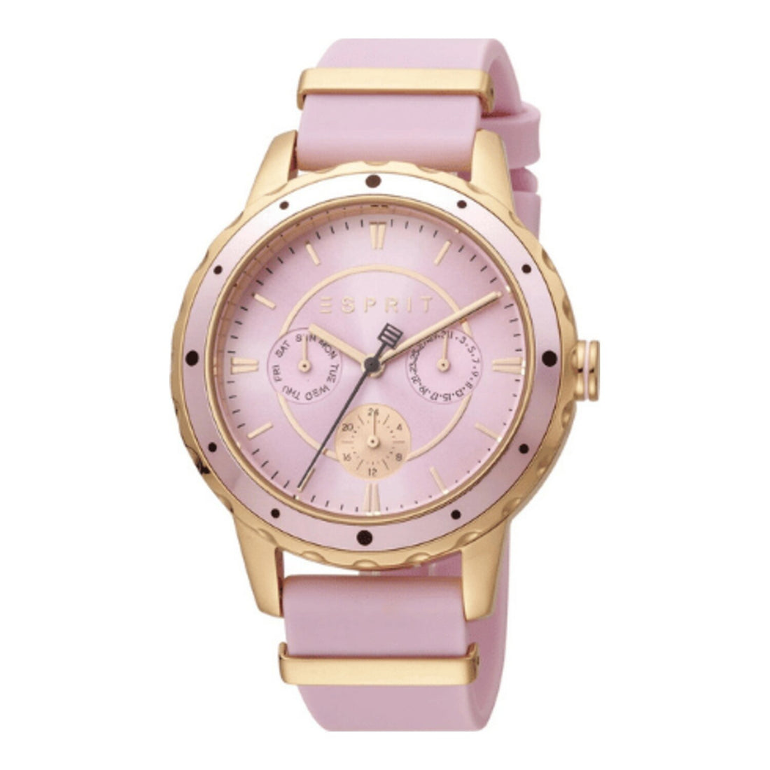 Damen Multifunktionsuhr Silikon Rosé