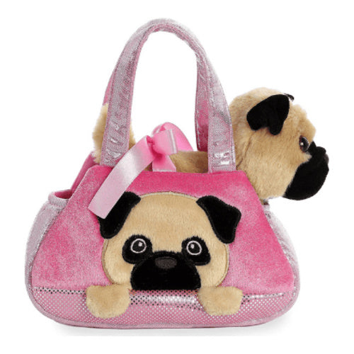 fancy peek a boo mops in einer tragetasche ca 21 cm plueschfigur