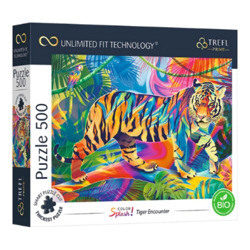 farbspritzer tiger uft puzzle 500 teile