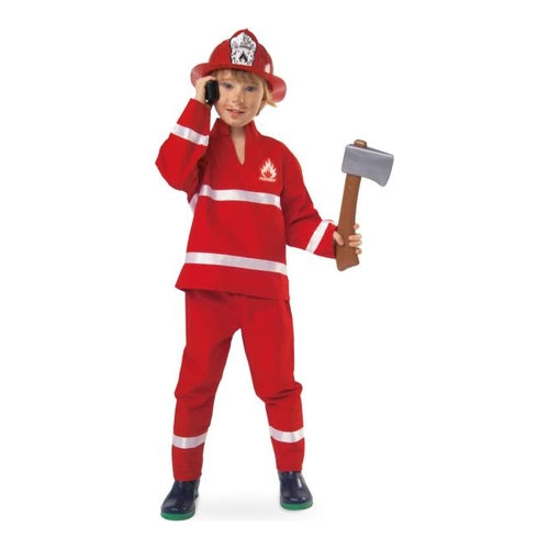 feuerwehrmann rot kostuem 2 teilig kids groesse 98