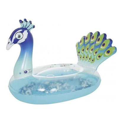 floater pfau mit federn