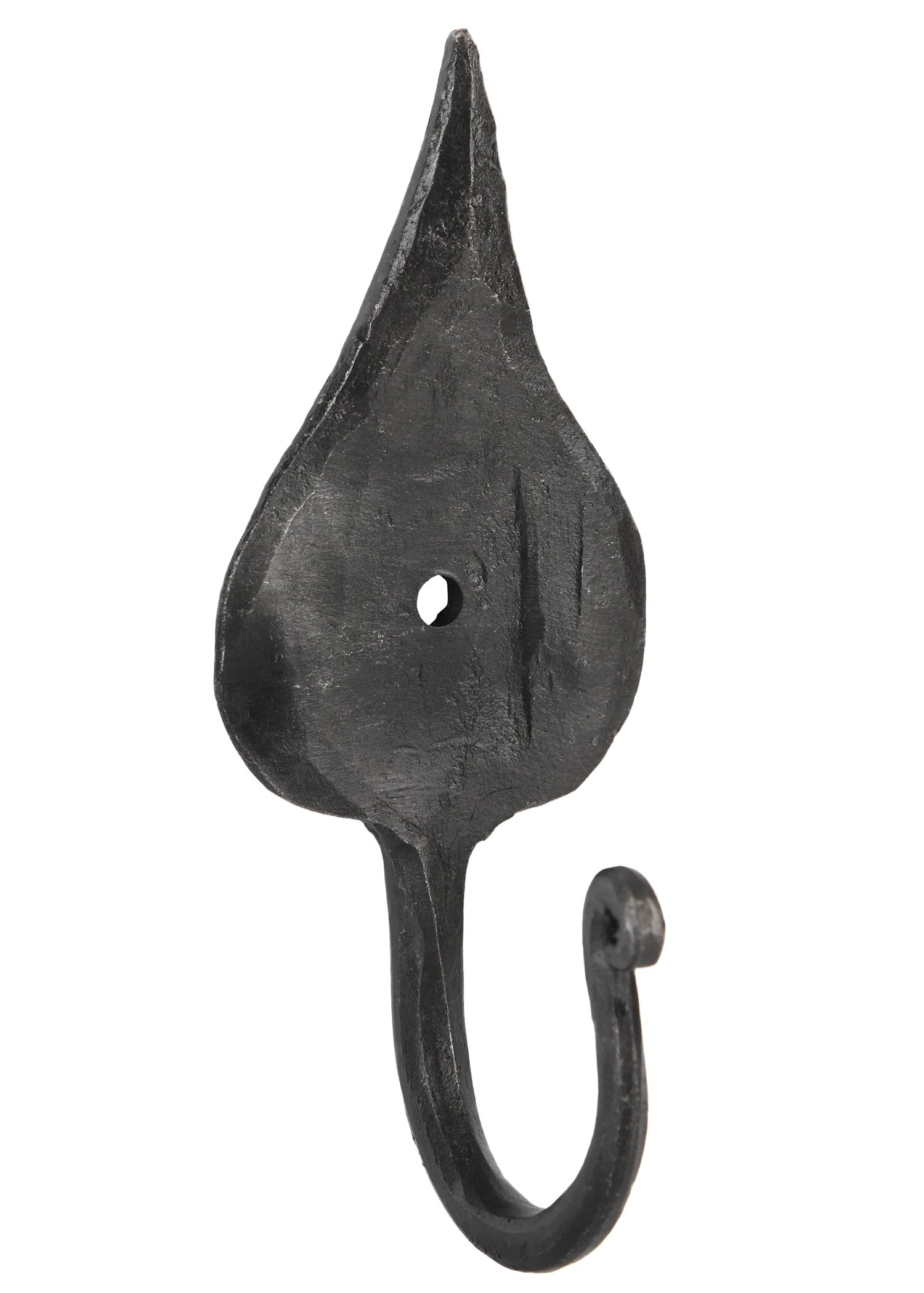 Handgeschmiedeter Wandhaken mit Blatt