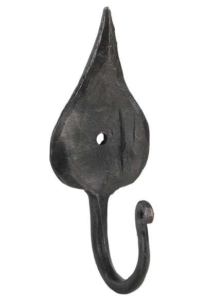 Handgeschmiedeter Wandhaken mit Blatt