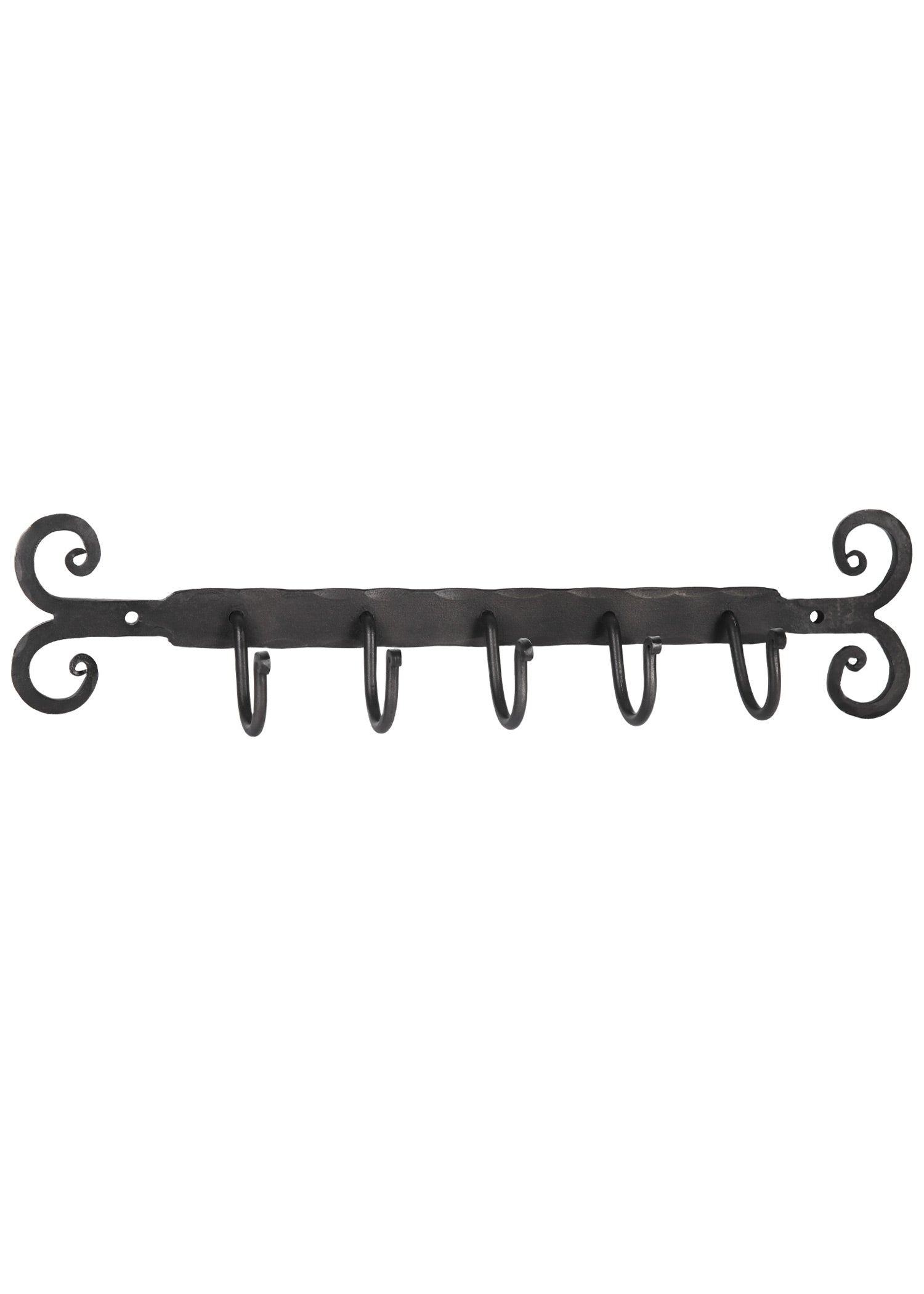 Wandgarderobe mit 5 Haken, geschmiedet