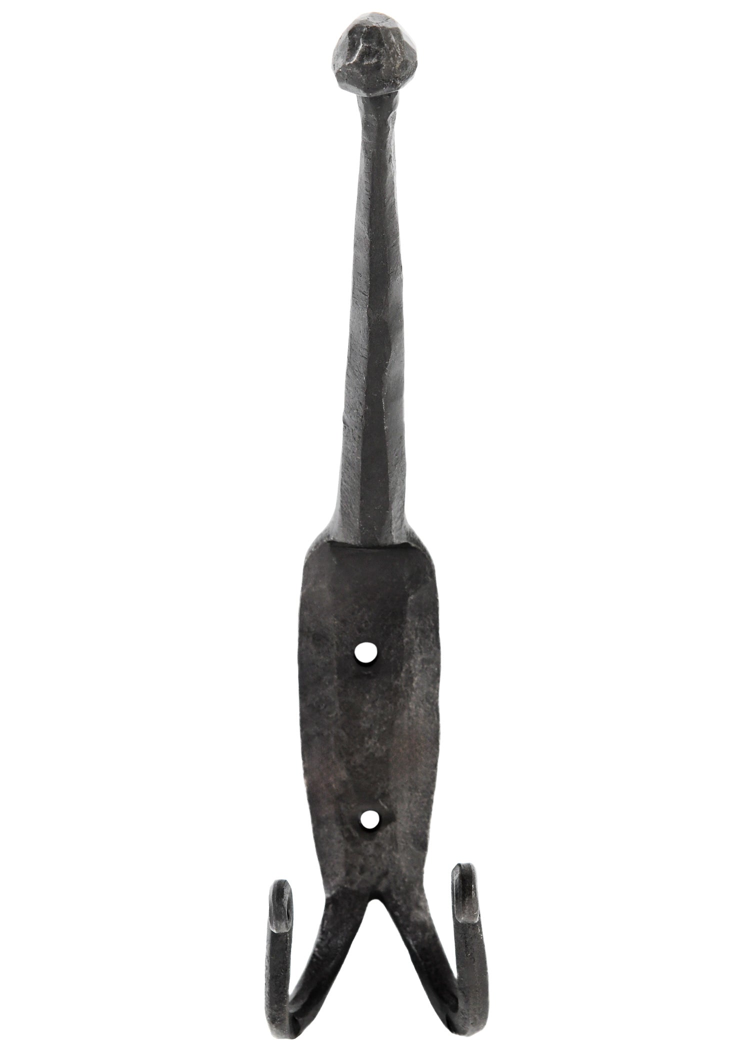 Rustikaler Doppel Wandhaken, handgeschmiedet