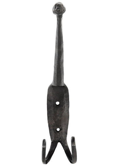 Rustikaler Doppel Wandhaken, handgeschmiedet