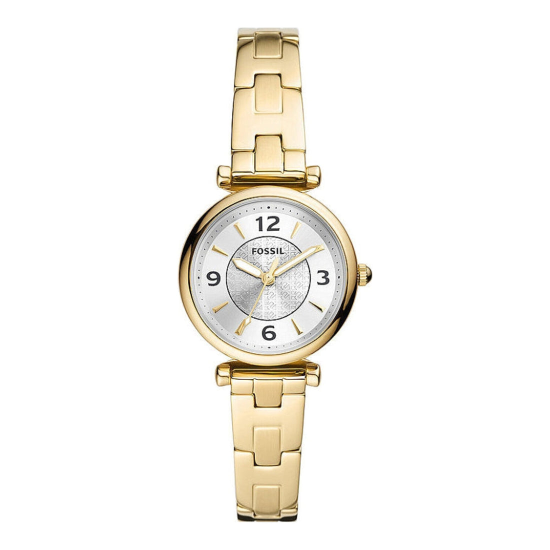 Fossil Carlie Three Hand Gold Tone Stainless Steel Watch