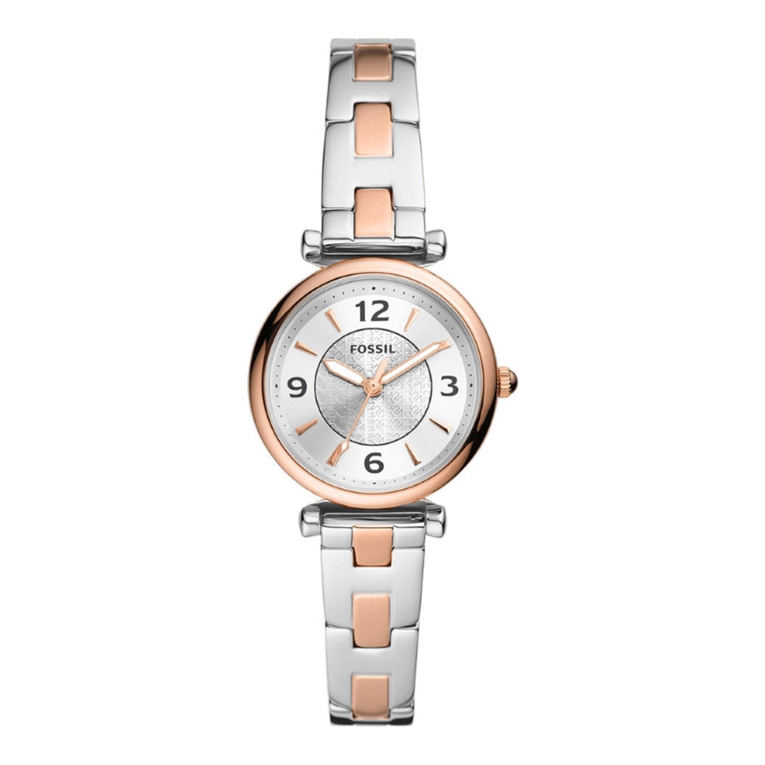 Montre Fossil Carlie à trois aiguilles bicolore en acier inoxydable