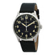 Dayliner Three-Hand Black Leather Watch