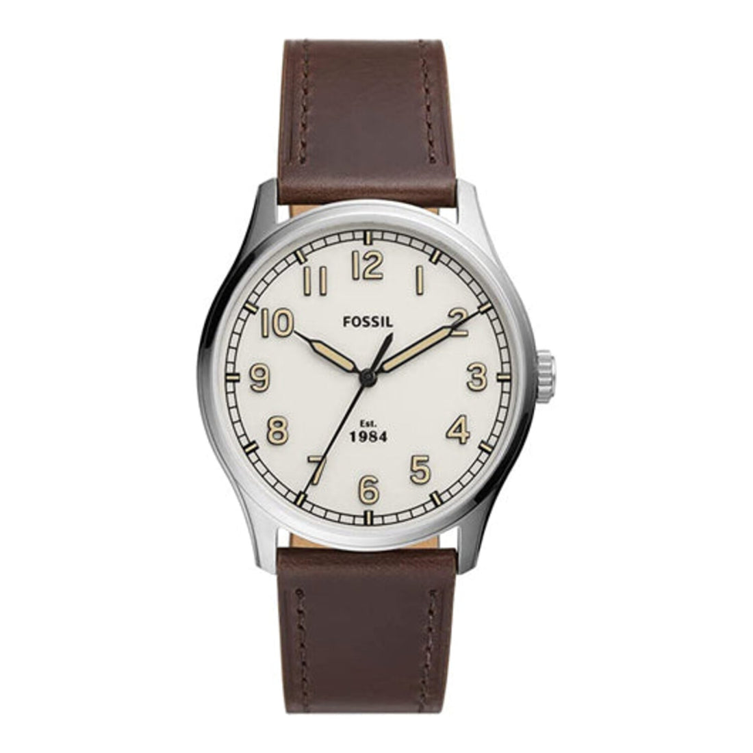 Fossil Dayliner Three Hand Brown Leather Watch