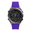 Montre numérique Everett à énergie solaire en résine violette