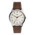 Fossil Forrester Three Hand Cream Dial Brown Leather Watch