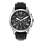 Montre Grant Chronograph en cuir noir