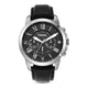 Grant Chronograph Black Leather Watch
