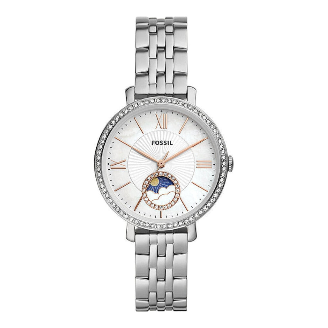 Fossil Jacqueline Sun Moon Multifunction Stainless Steel Watch