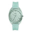 Montre Jude à trois aiguilles en silicone vert menthe