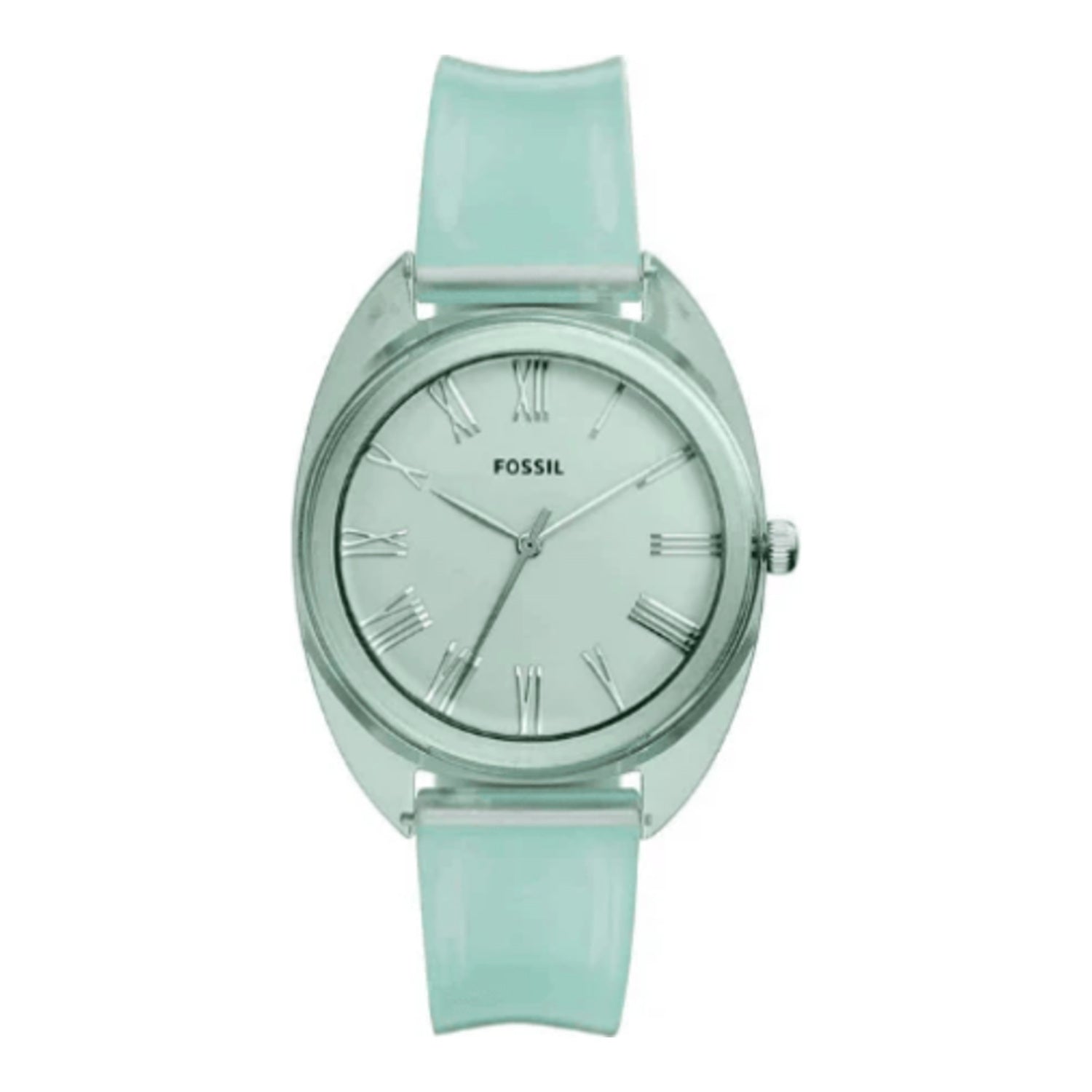 Montre Fossil Jude à trois aiguilles en silicone vert menthe