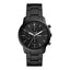 Montre chronographe minimaliste en acier inoxydable noir