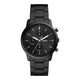 Minimalist Chronograph Black Stainless Steel Watch