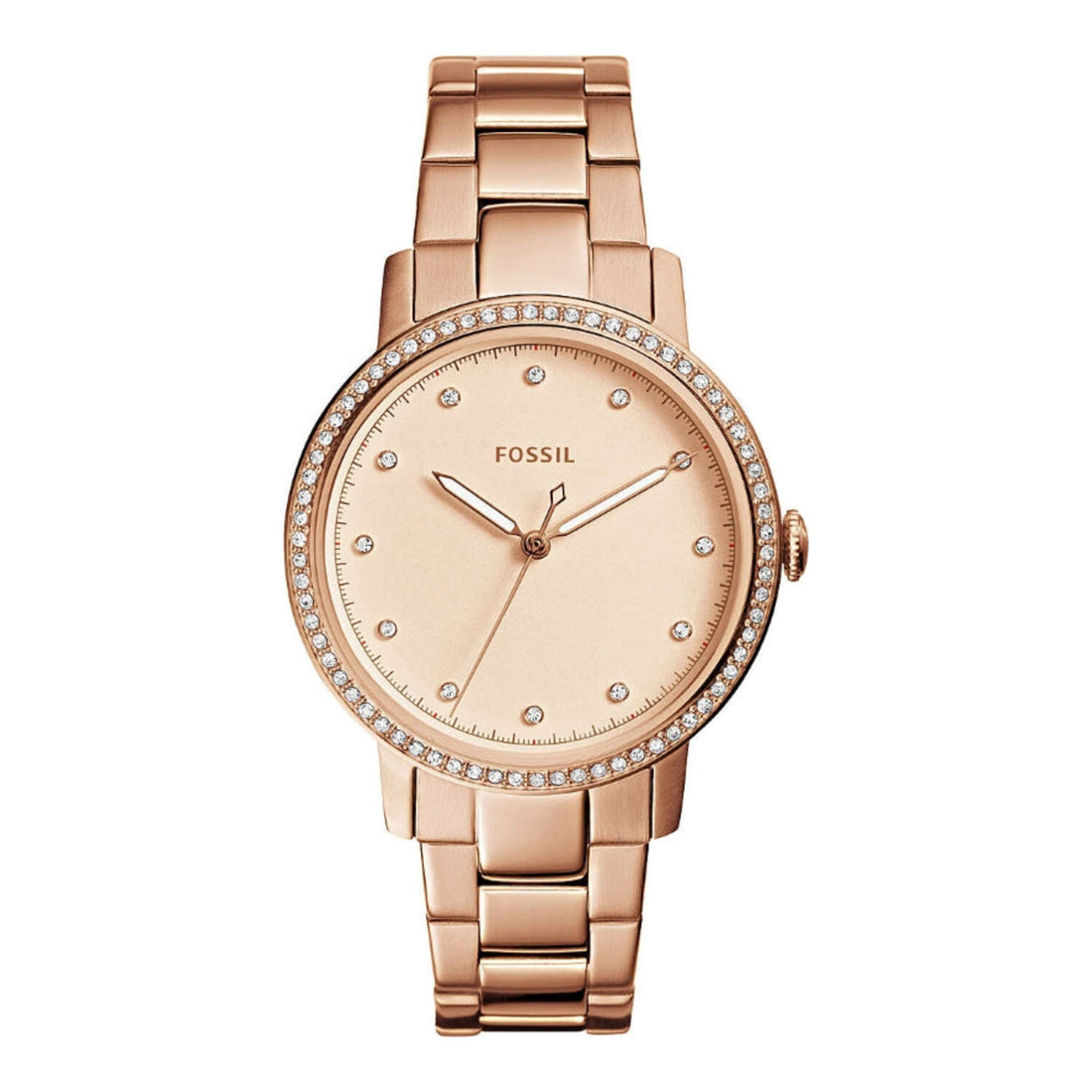 Fossil Neely Three Hand Rose Gold Tone Stainless Steel Watch