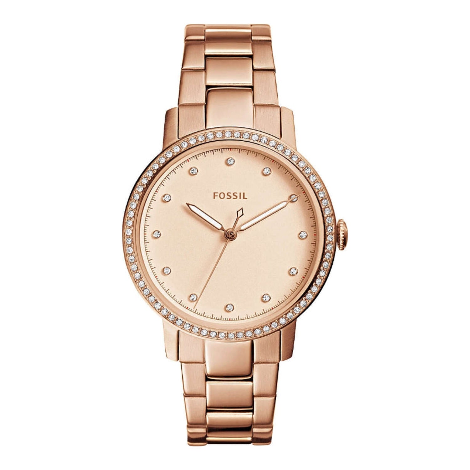 Fossil Neely Three Hand Rose Gold Tone Stainless Steel Watch