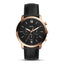Montre Neutra Chronographe en cuir noir