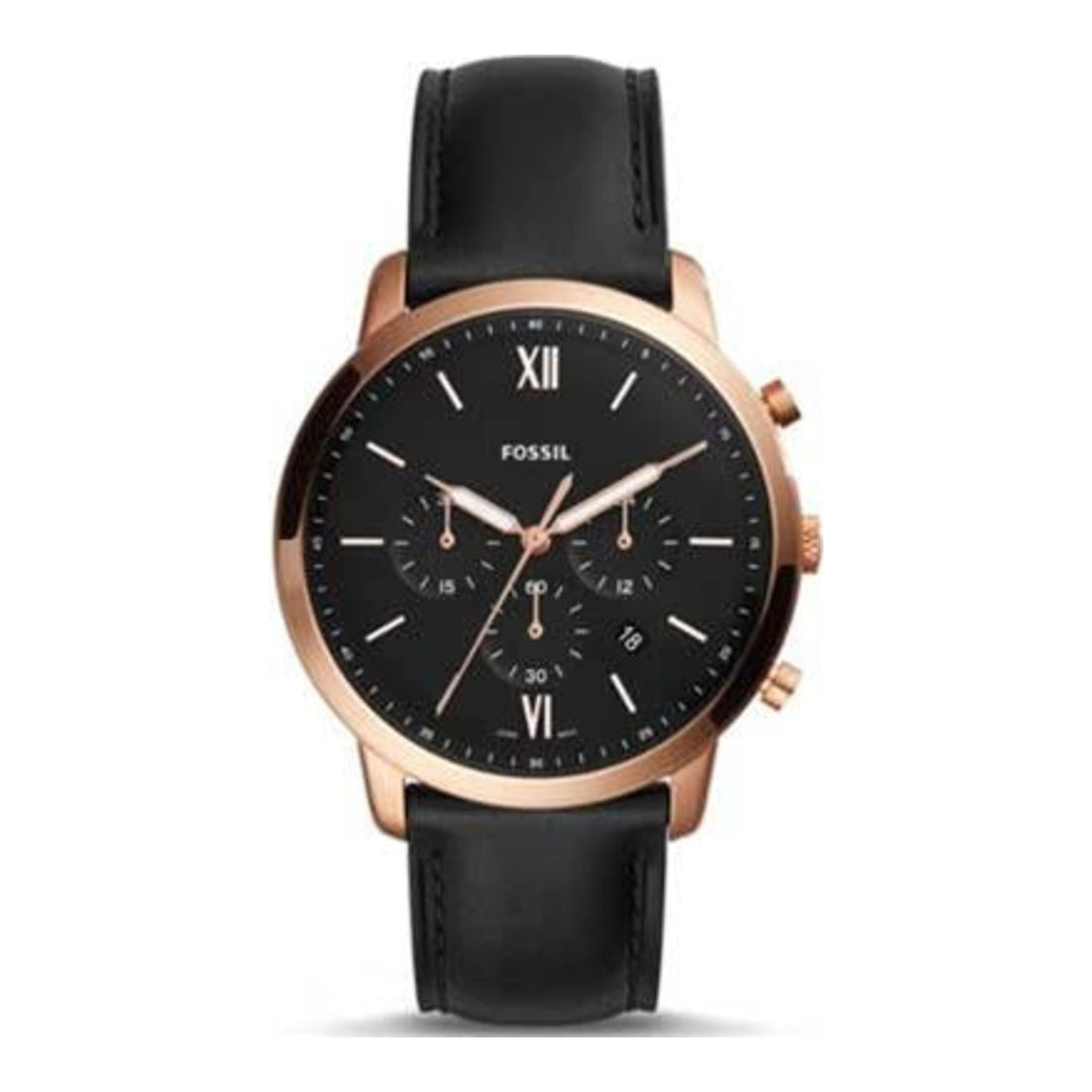 Fossil Neutra Chronograph Black Leather Watch