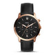 Neutra Chronograph Black Leather Watch