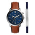 Fossil Neutra Chronograph Set Leder braun