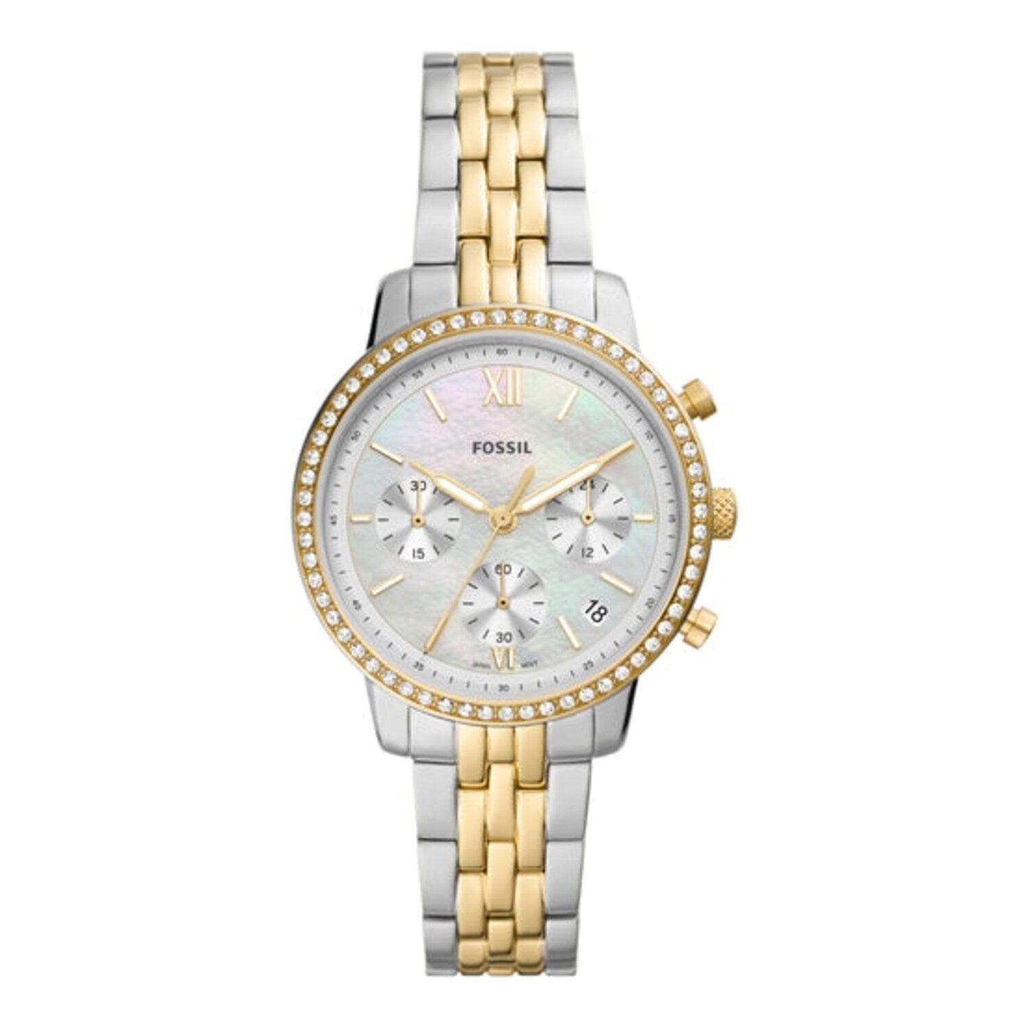 Chronographe Fossil Neutra bicolore en acier inoxydable