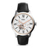 Fossil Townsman Automatic Stainless Steel Black Leather Watch