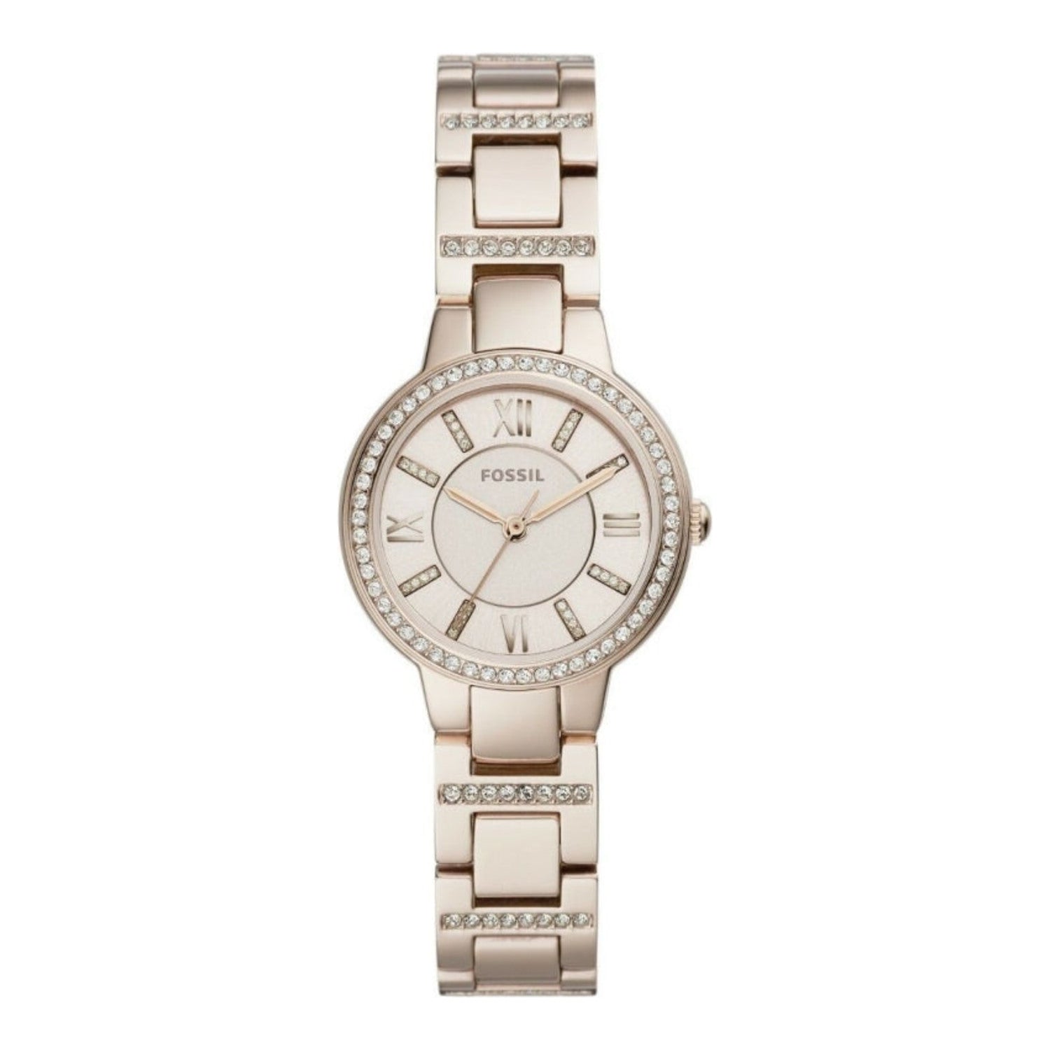 Fossil Virginia Rose Gold Tone Stainless Steel Watch