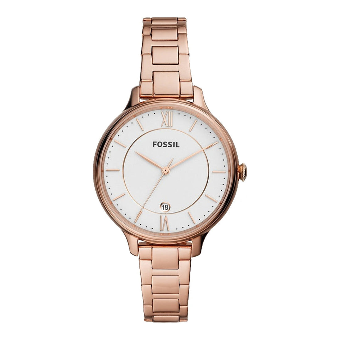 Fossil Winnie Three Hand Rose Gold Tone Stainless Steel Watch