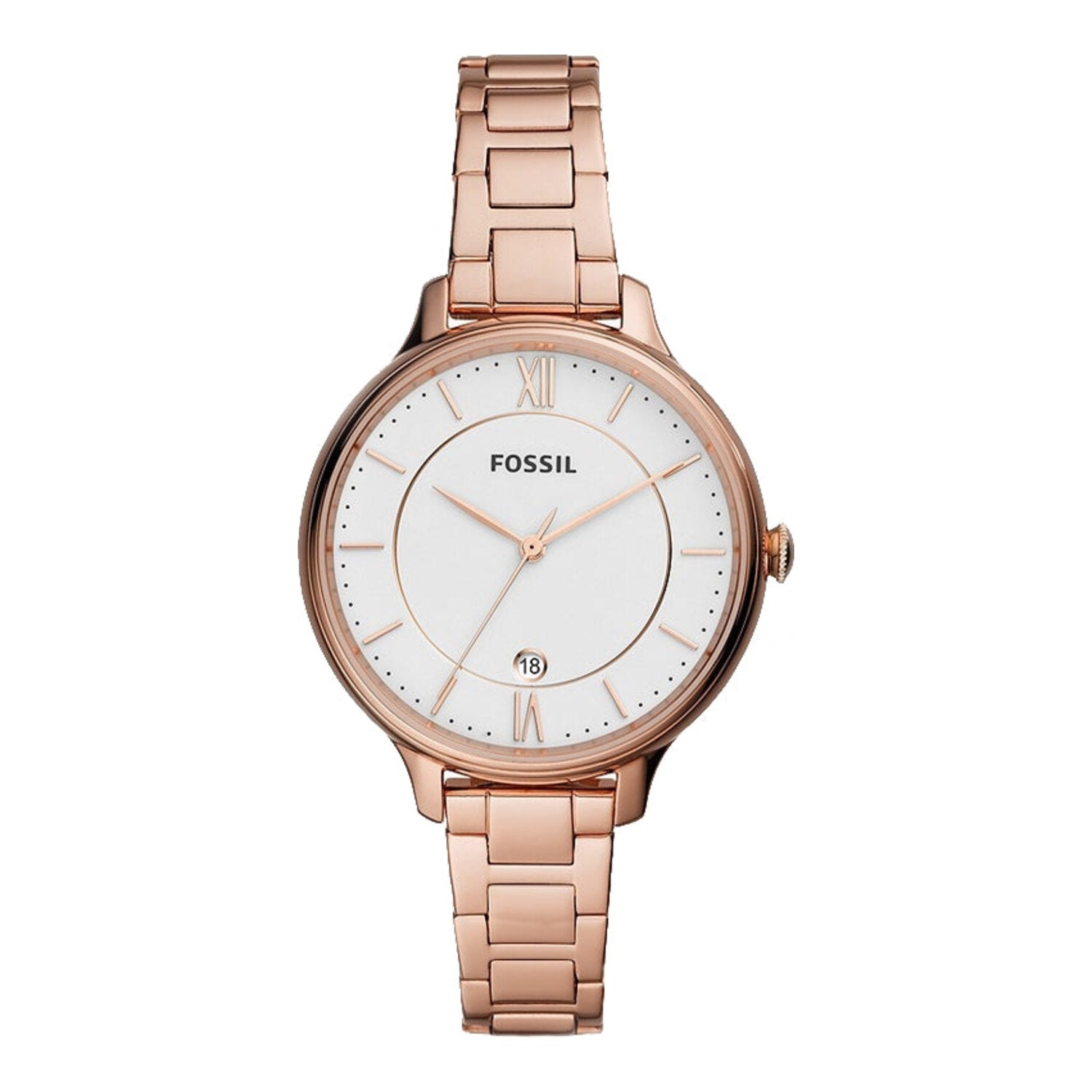 Montre Fossil Winnie à trois aiguilles en acier inoxydable doré rose