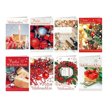 frohe weihnachten weihnachtskarte 8 fach sortiert