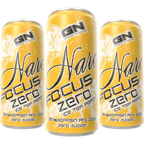 Gn Narc Focus Ice Tea Peach 24X 250Ml Dosen