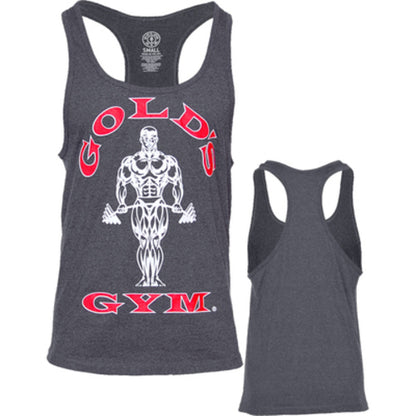 Golds Gym Classic Stringer Tank Top Charcoal Dunkelgrau L