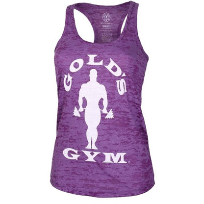 Golds Gym Cssilbot Ladies Silhouette Burnout Tank Purple M