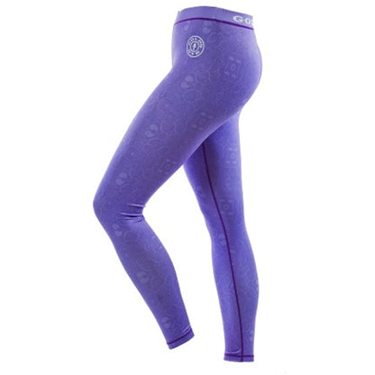 Golds Gym Gglpnt048 Ladies Pattern Printed Long Tight Pants Lilac S