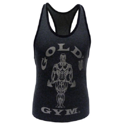 Golds Gym Gglvst021 Ladies Loose Fit Tank Charcoal Xs