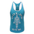 Golds Gym Gglvst021 Ladies Loose Fit Tank Turquoise Xs