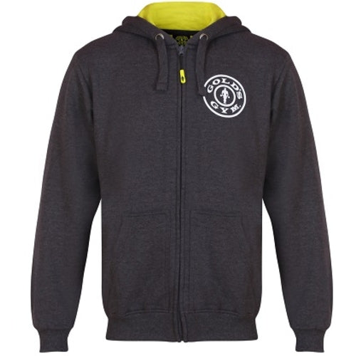 Golds Gym Ggswt007 Charcoal Zip Hoodie S