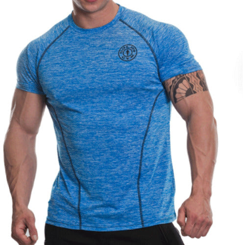 Golds Gym Ggts060 Raglan T-Shirt Blue Marlin S